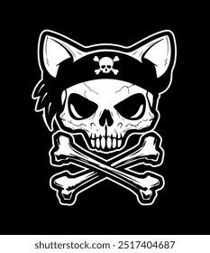 Skull crossbones Cat Vectors and Illustrations for Download. Dead cat vector