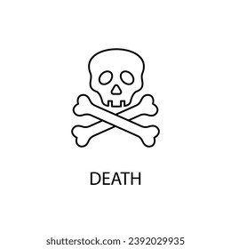 Skull and Crossbones concept line icon. Simple element illustration. Skull and Crossbones concept outline symbol design.