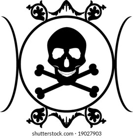 skull with crossbones decoration