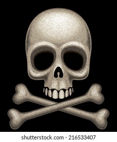 Skull and crossbones. Eps8. CMYK. Organized by layers. Global colors. Gradients used.