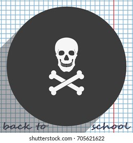 Skull and crossbones icon.