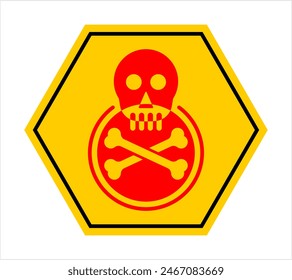 Skull And Crossbones Icon, Skull, Cross Bones Vector Art Illustration