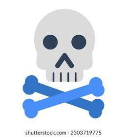 Schädel mit Knochen, Gefahrensymbol 
