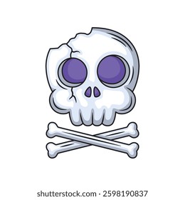 Skull and crossbones icon design. Vector design