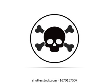 Skull and crossbones icon isolated design on vector illustration. You can use design your website, banner, mobile or industrial 
