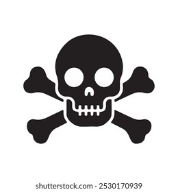 SKull and crossbones icon isolated design on vector illustration. You can use design your website, banner, mobile or industrial