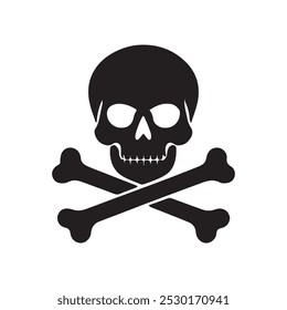 SKull and crossbones icon isolated design on vector illustration. You can use design your website, banner, mobile or industrial