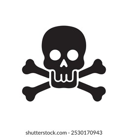 SKull and crossbones icon isolated design on vector illustration. You can use design your website, banner, mobile or industrial