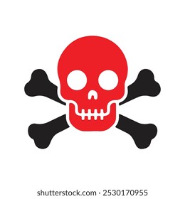 SKull and crossbones icon isolated design on vector illustration. You can use design your website, banner, mobile or industrial