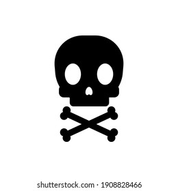 Skull and Crossbones Icon isolated on white background