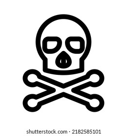 skull and crossbones icon or logo isolated sign symbol vector illustration - high quality black style vector icons
