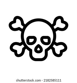 skull and crossbones icon or logo isolated sign symbol vector illustration - high quality black style vector icons
