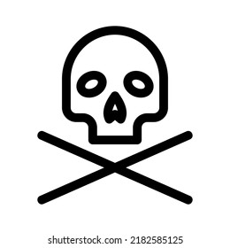 skull and crossbones icon or logo isolated sign symbol vector illustration - high quality black style vector icons
