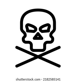 skull and crossbones icon or logo isolated sign symbol vector illustration - high quality black style vector icons
