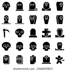 Skull and Crossbones Icon on Background Vector illustration