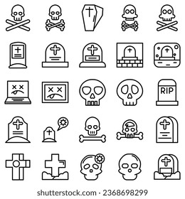 Skull and Crossbones Icon on Background Vector illustration