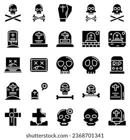 Skull and Crossbones Icon on Background Vector illustration