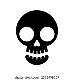 Skull and Crossbones Icon on Black and White Vector Backgrounds