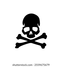 A skull and crossbones icon on a white background