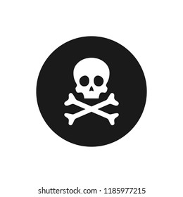 Skull Crossbones Icon Poison Warning Sign Stock Vector Royalty Free Shutterstock