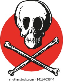 Skull and crossbones icon . Vector illustration eps10