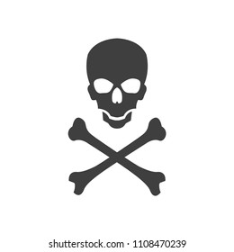 Skull crossbones icon vector images