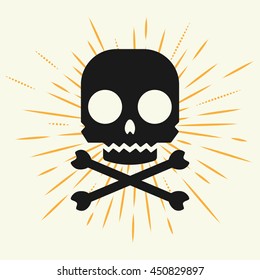 Skull and crossbones illustration