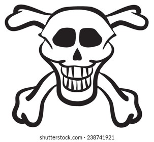Skull and crossbones. Illustration in vector format