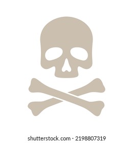 Skull and Crossbones isolated on white background