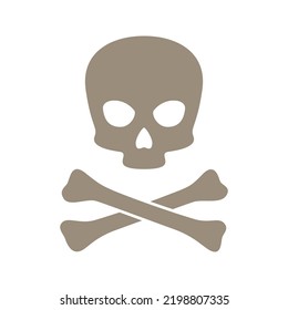 Skull and Crossbones isolated on white background