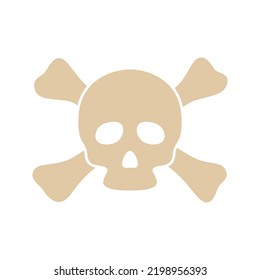 Skull and Crossbones isolated on white background