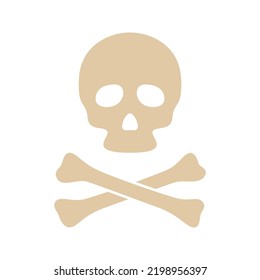 Skull and Crossbones isolated on white background