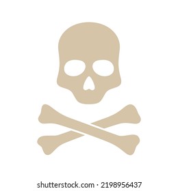Skull and Crossbones isolated on white background