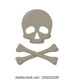 Skull and Crossbones isolated on white background