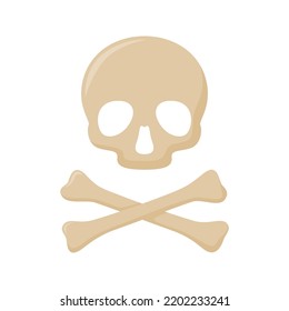 Skull and Crossbones isolated on white background
