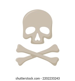 Skull and Crossbones isolated on white background