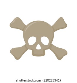 Skull and Crossbones isolated on white background