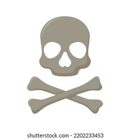 Skull and Crossbones isolated on white background