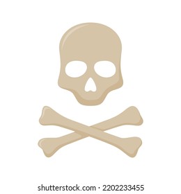 Skull and Crossbones isolated on white background