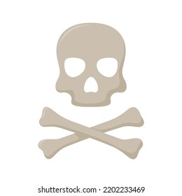 Skull and Crossbones isolated on white background