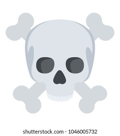 Skull with crossbones, jolly roger sign