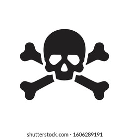 Skull Crossbones Logo Black Stock Vector (Royalty Free) 1606289191 ...