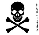 Skull and crossbones - a mark of the danger  warning