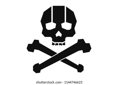 Skull and crossbones - a mark of the danger warning.