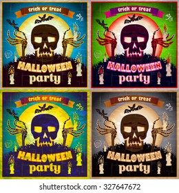 Skull and crossbones - a mark of the danger  warning art