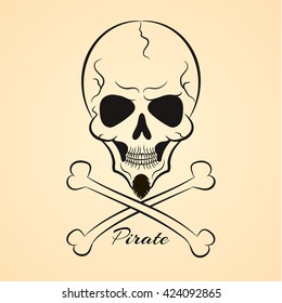 Skull and cross-bones a mark of the danger warning
