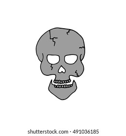 Skull and crossbones - a mark of the danger warning