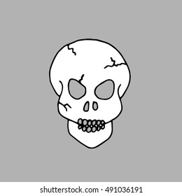 Skull and crossbones - a mark of the danger warning