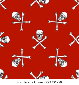 skull and crossbones pattern, vector illustration