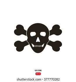 skull and crossbones as symbol of danger